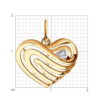 Подвеска из&nbsp;золота с&nbsp;фианитом