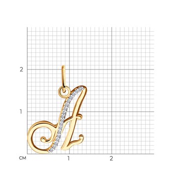 Подвеска из&nbsp;золота с&nbsp;фианитом