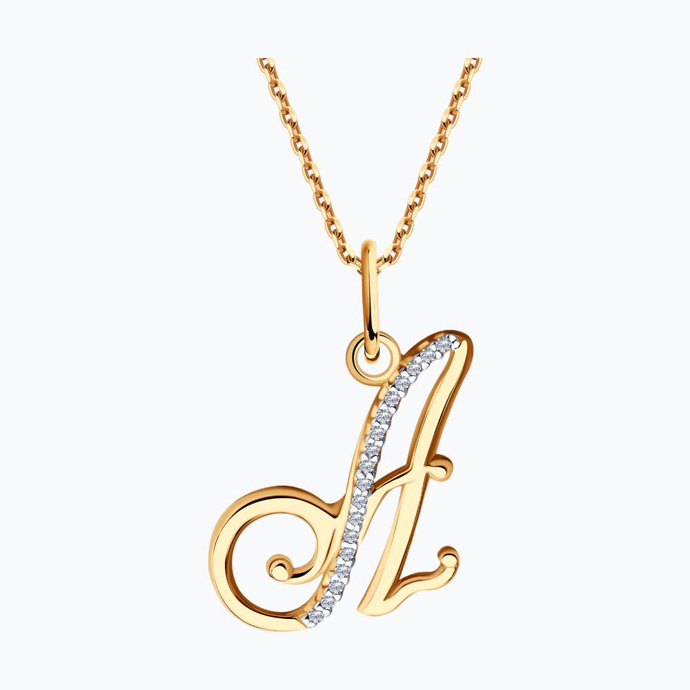 Подвеска из&nbsp;золота с&nbsp;фианитом