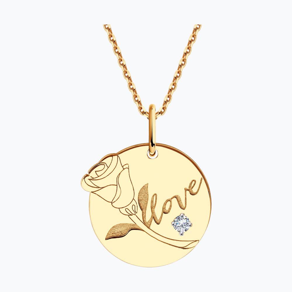 Подвеска из&nbsp;золота с&nbsp;фианитом