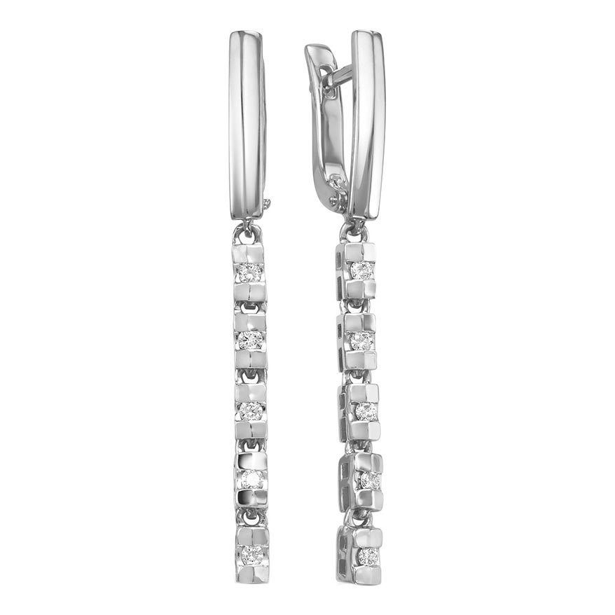 Серьги из&nbsp;белого золота с&nbsp;Бриллиантом