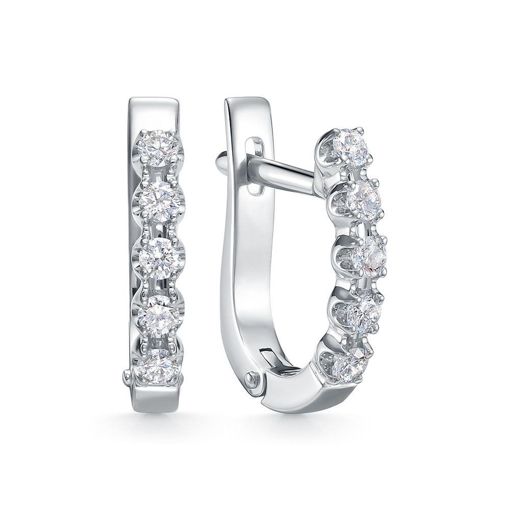 Серьги из&nbsp;белого золота с&nbsp;Бриллиантом