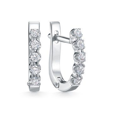 Серьги из&nbsp;белого золота с&nbsp;Бриллиантом