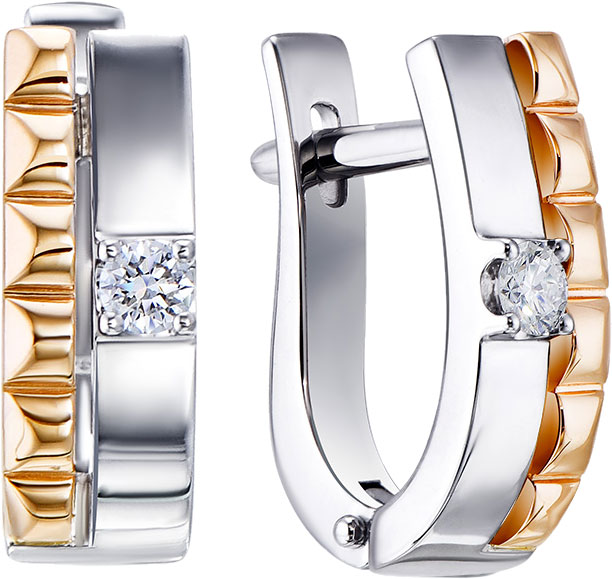 Серьги из&nbsp;белого золота с&nbsp;Бриллиантом