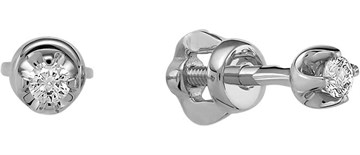 Серьги из&nbsp;белого золота с&nbsp;Бриллиантом