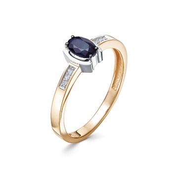 Кольцо из&nbsp;золота с&nbsp;Бриллиантом и&nbsp;сапфиром