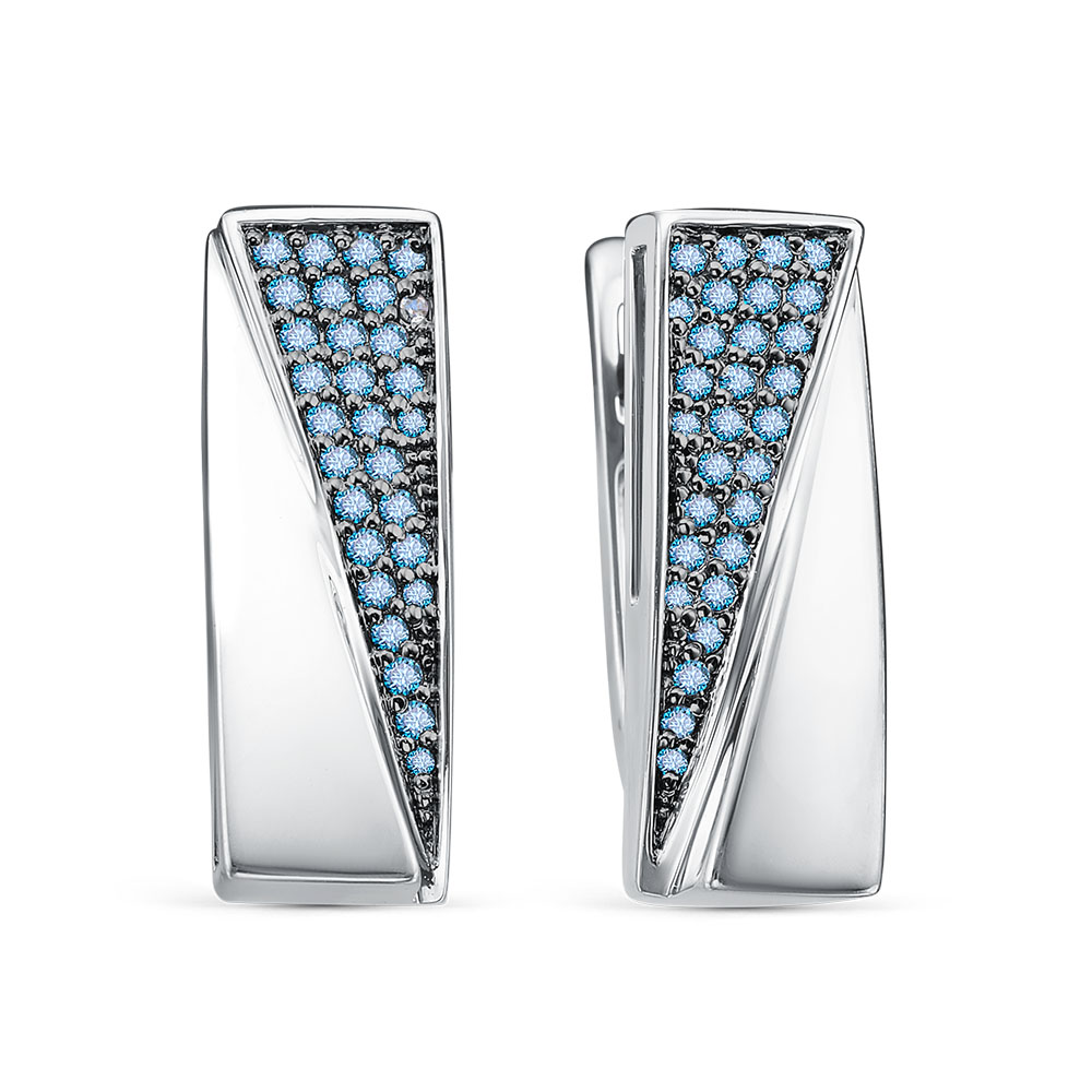 Серьги из&nbsp;белого золота с&nbsp;Бриллиантом