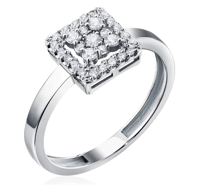 Кольцо из&nbsp;белого золота с&nbsp;Бриллиантом