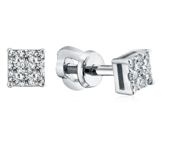 Серьги из&nbsp;белого золота с&nbsp;Бриллиантом