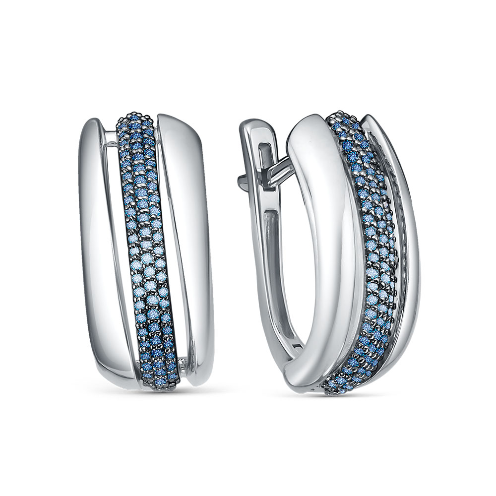 Серьги из&nbsp;белого золота с&nbsp;Бриллиантом