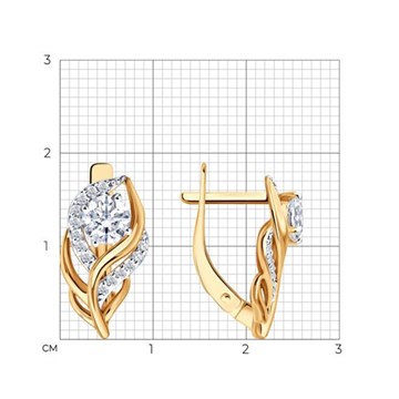 Серьги из&nbsp;золота с&nbsp;фианитом