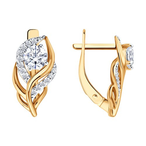 Серьги из&nbsp;золота с&nbsp;фианитом