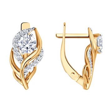 Серьги из&nbsp;золота с&nbsp;фианитом