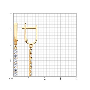 Серьги из&nbsp;золота с&nbsp;фианитом