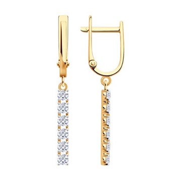 Серьги из&nbsp;золота с&nbsp;фианитом