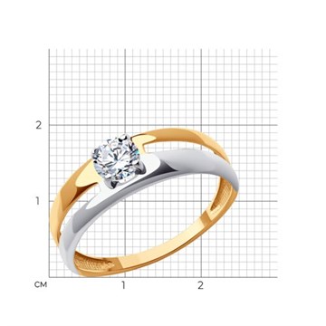 Кольцо из&nbsp;золота с&nbsp;фианитом