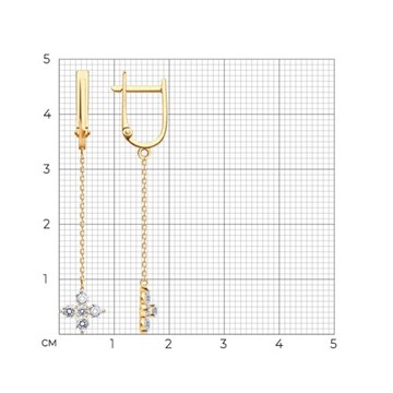 Серьги из&nbsp;золота с&nbsp;фианитом