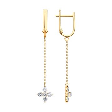 Серьги из&nbsp;золота с&nbsp;фианитом