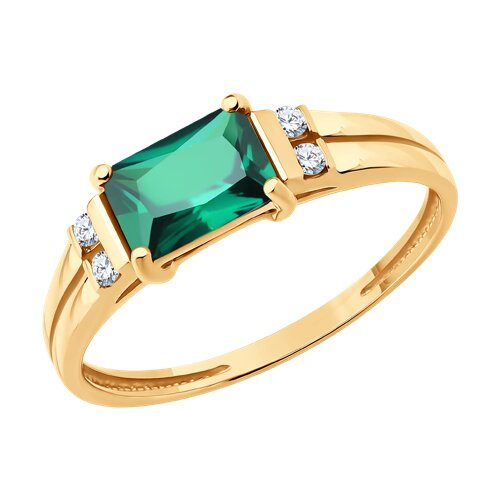 Кольцо из&nbsp;золота с&nbsp;сапфиром и&nbsp;изумрудом