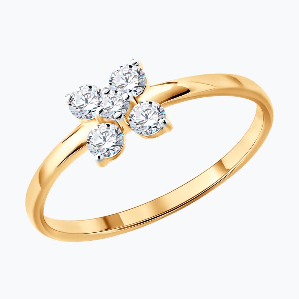 Кольцо из&nbsp;золота с&nbsp;фианитом