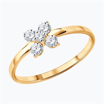 Кольцо из&nbsp;золота с&nbsp;фианитом