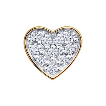 Серьга из&nbsp;золота с&nbsp;фианитом