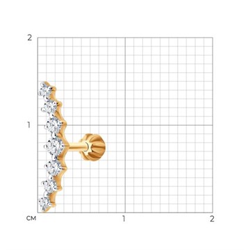 Серьга из&nbsp;золота с&nbsp;фианитом