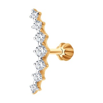 Серьга из&nbsp;золота с&nbsp;фианитом