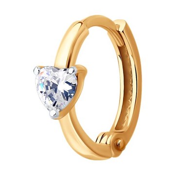 Серьга из&nbsp;золота с&nbsp;фианитом