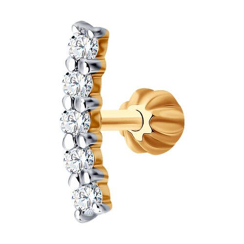 Серьга из&nbsp;золота с&nbsp;фианитом