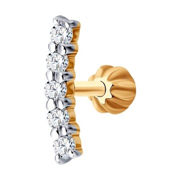 Серьга из&nbsp;золота с&nbsp;фианитом