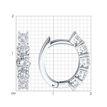 Серьги из&nbsp;белого золота с&nbsp;фианитом