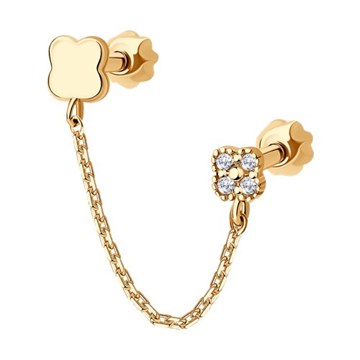 Серьга из&nbsp;золота с&nbsp;фианитом