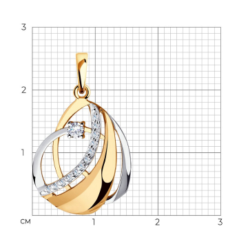 Подвеска из&nbsp;золота с&nbsp;фианитом