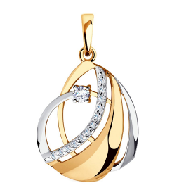 Подвеска из&nbsp;золота с&nbsp;фианитом