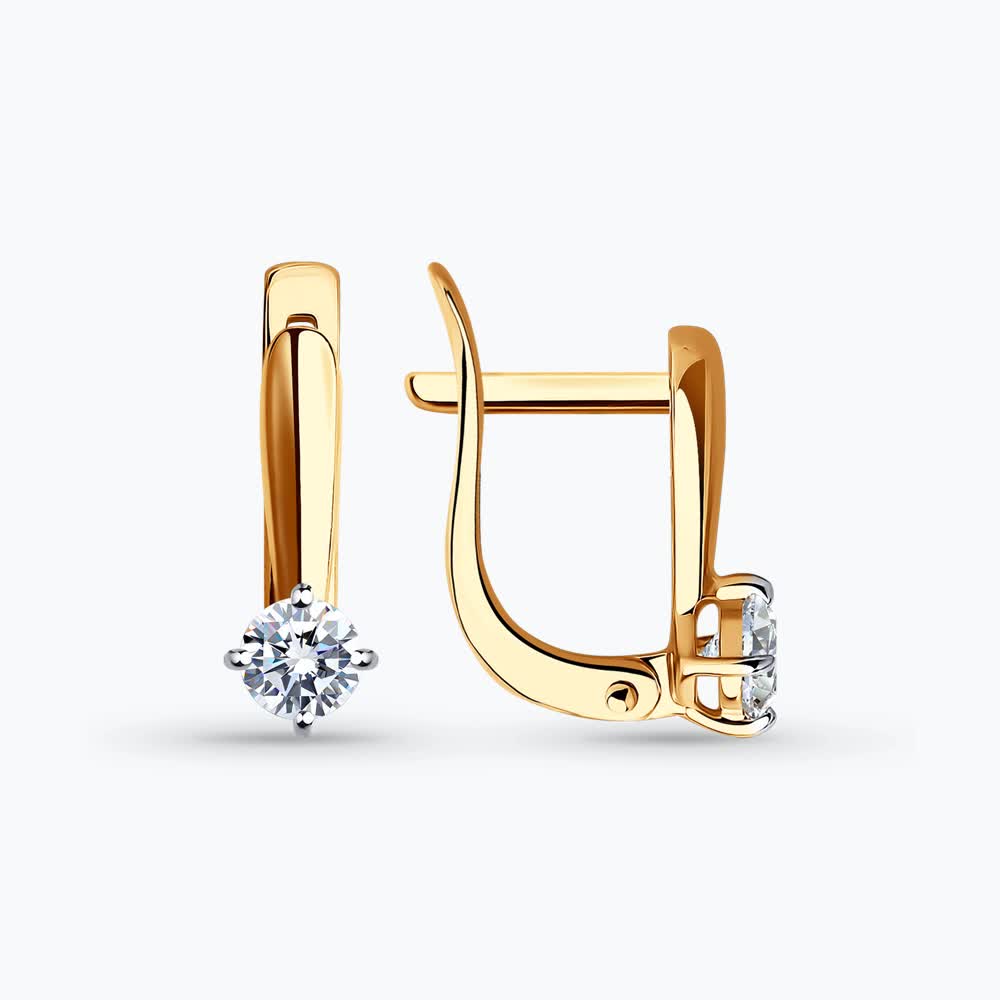 Серьги из&nbsp;золота с&nbsp;фианитом