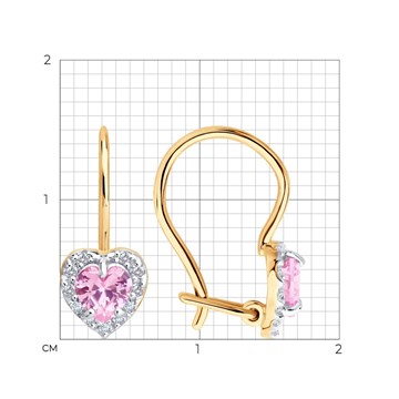 Серьги из&nbsp;золота с&nbsp;фианитом