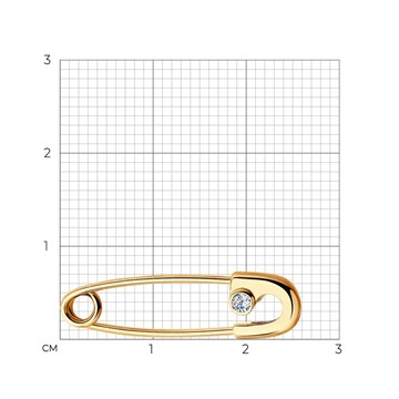 Брошь из&nbsp;золота с&nbsp;фианитом