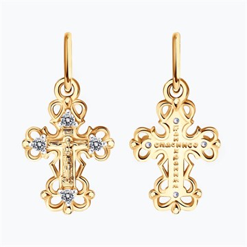 Крест из&nbsp;золота с&nbsp;фианитом