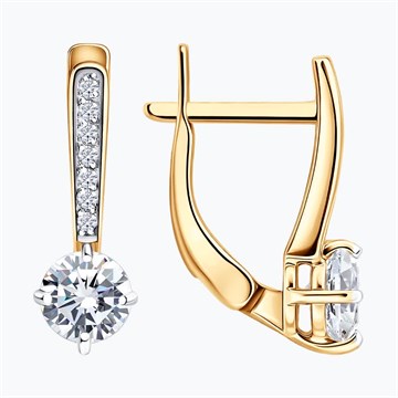 Серьги из&nbsp;золота с&nbsp;фианитом