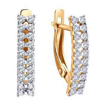 Серьги из&nbsp;золота с&nbsp;фианитом