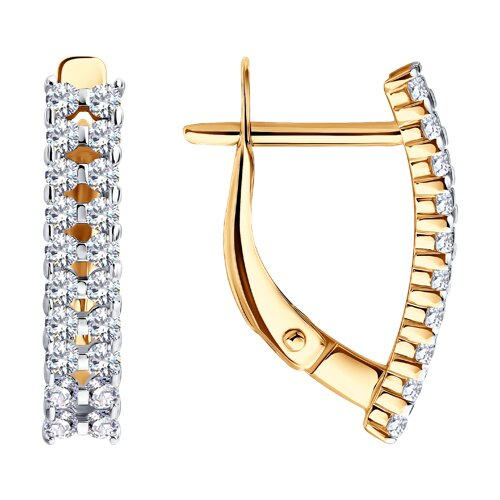 Серьги из&nbsp;золота с&nbsp;фианитом