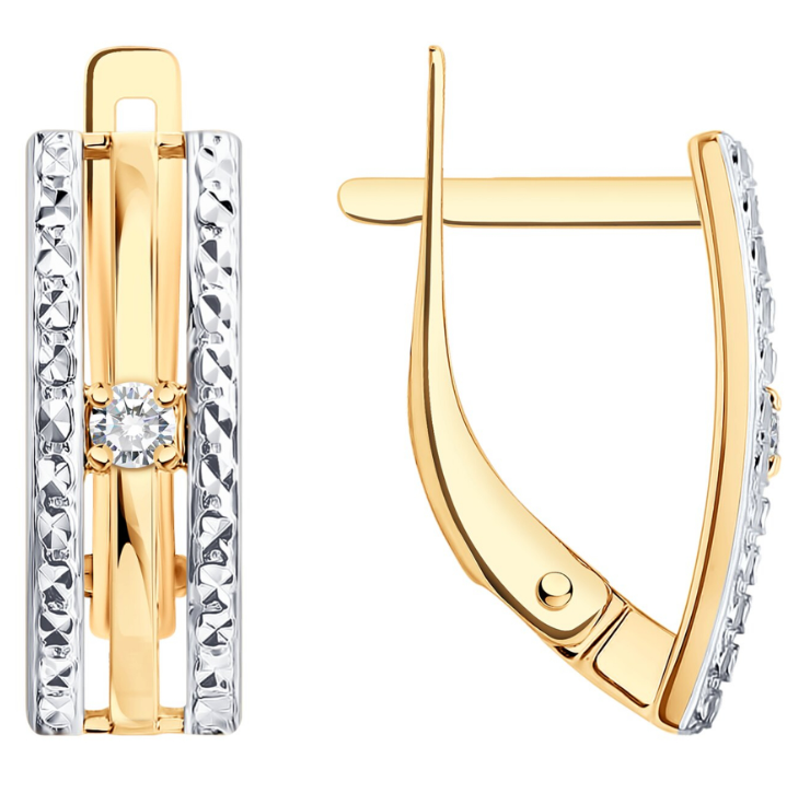 Серьги из&nbsp;золота с&nbsp;фианитом