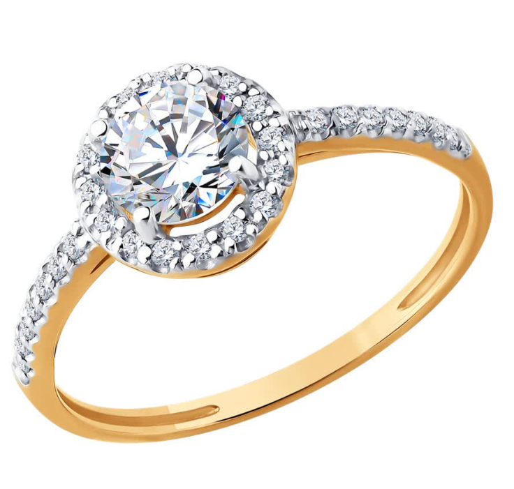 Кольцо из&nbsp;золота с&nbsp;фианитом