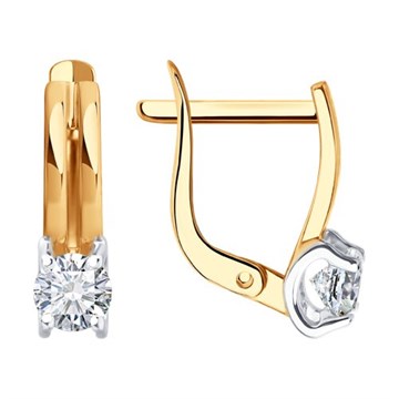 Серьги из&nbsp;золота с&nbsp;фианитом