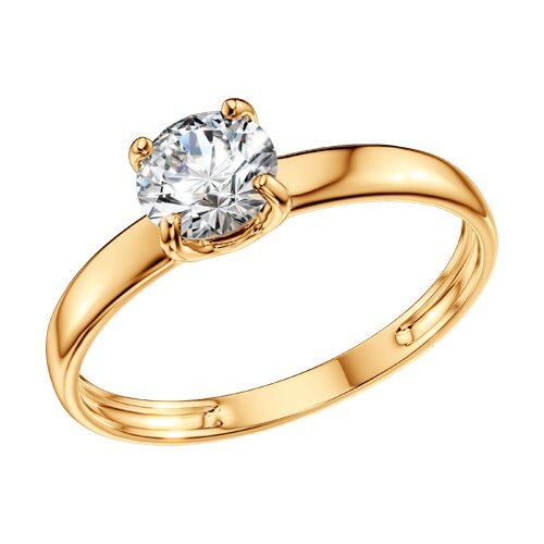 Помолвочные кольца из&nbsp;золота с&nbsp;фианитом