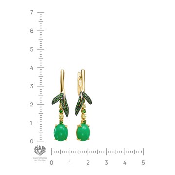 Серьги из&nbsp;лимонного золота с&nbsp;миксами