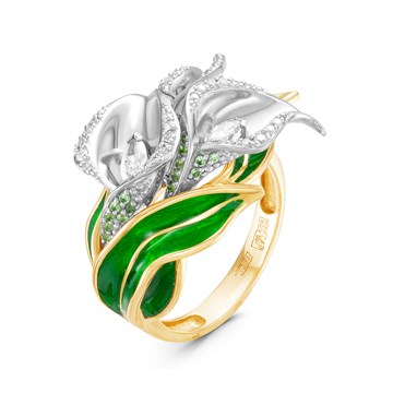 Кольцо из&nbsp;лимонного золота с&nbsp;Бриллиантом