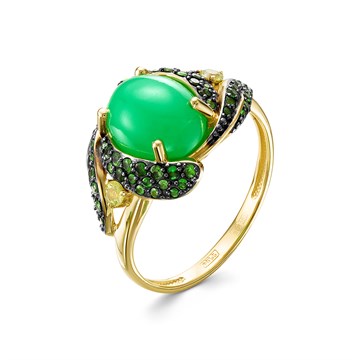 Кольцо из&nbsp;лимонного золота с&nbsp;миксами