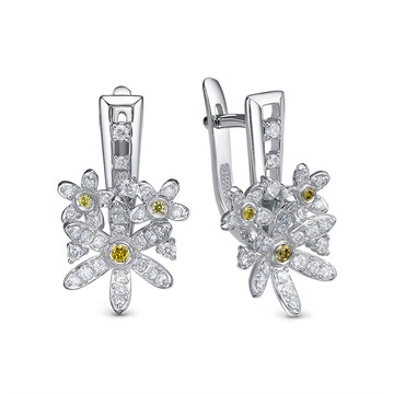 Серьги из&nbsp;золота с&nbsp;сапфиром и&nbsp;Бриллиантом